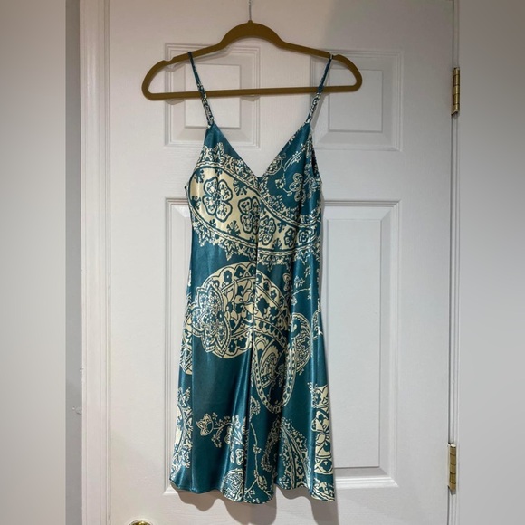 NWT Zara Patterned Mini Slip Dress - Picture 4 of 5